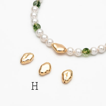 10pcs Gold Spacer Beads, Gold plated Brass, Jewelry Making, Diy Material, Jewelry Supplies (GB-2956)