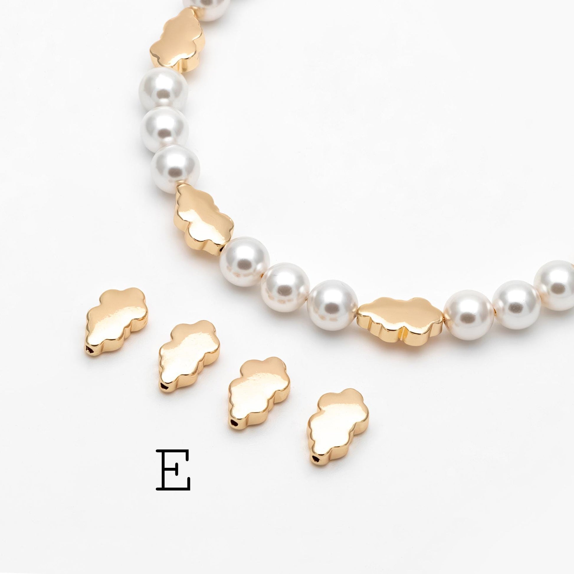 10pcs Gold/ Silver Spacer Beads, Gold/ Rhodium plated Brass Spacer Beads, Celestial Beads (GB-2964)