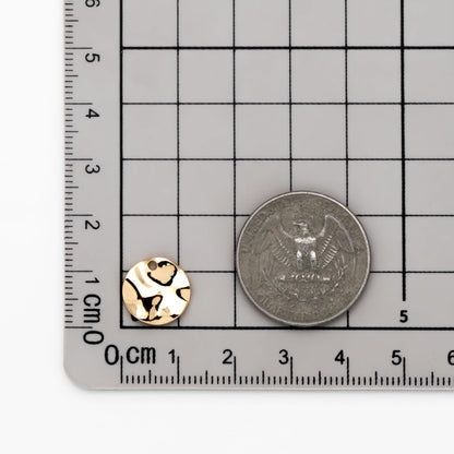 10pcs Hammered Disc Charms 12mm, Polished Gold plated Brass Tags, Round Disk Pendants (GB-402-A)