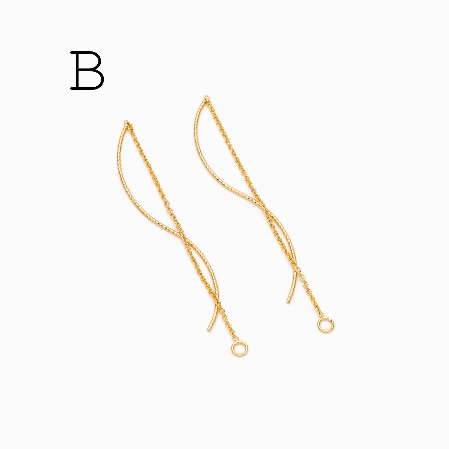 10pcs Ear Threader Findings for Handmade Jewelry, Craft Supplies (GB-1299)