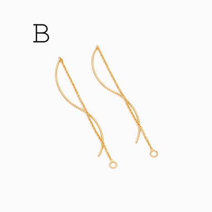 10pcs Ear Threader Findings for Handmade Jewelry, Craft Supplies (GB-1299)