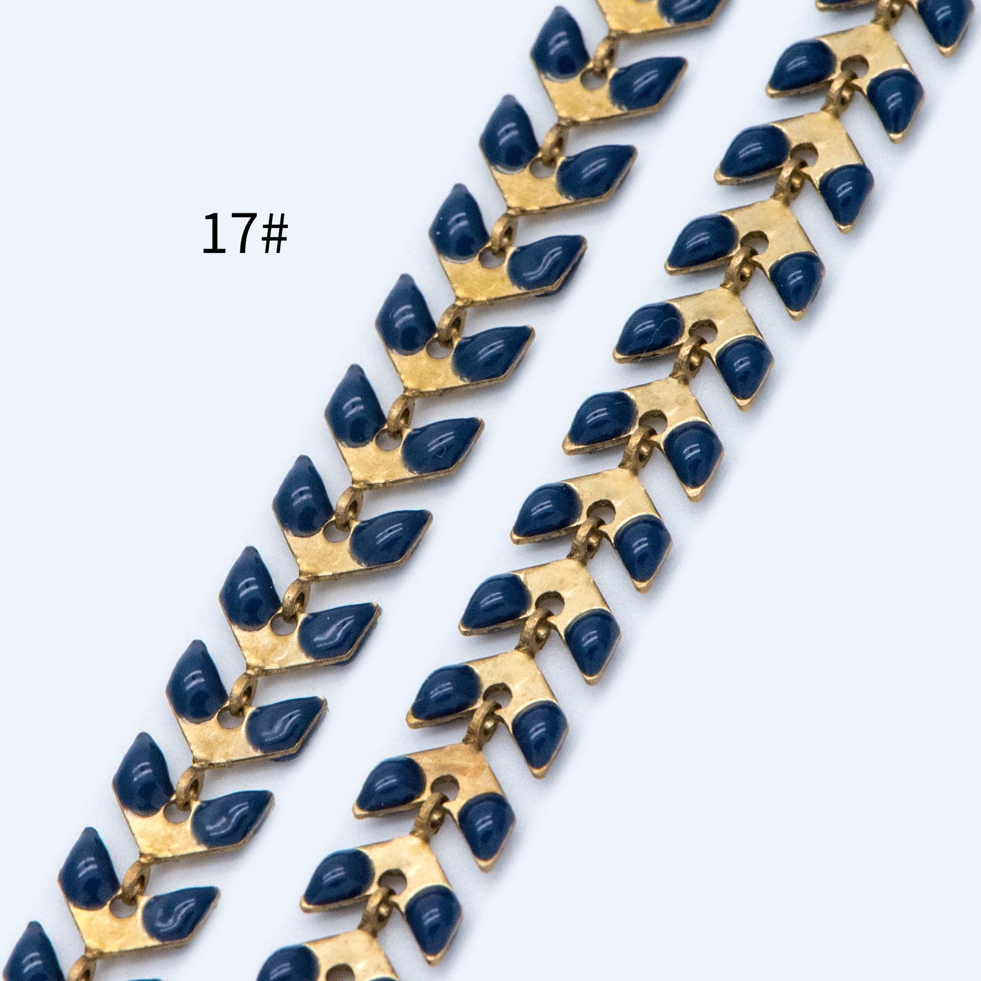 Mint Green Enamel Brass Arrow Chain 6mm, Flat Chevron Chain, Herringbone Fish bone Designer Chain (#LK-048)/ 1 Meter=3.3ft