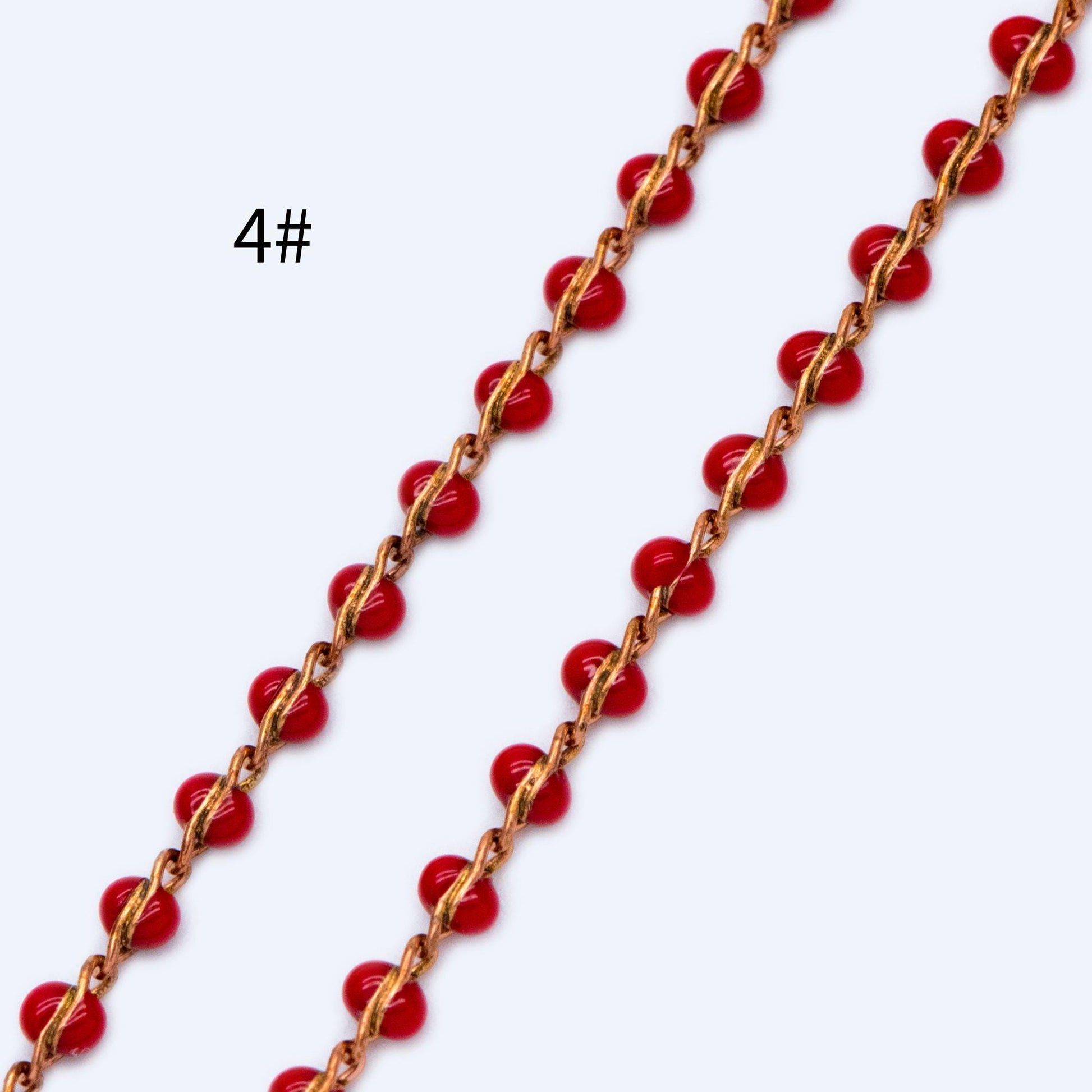 Enamel Brass Chain 2.5mm Thin, Unplated Brass Designer Chains (#LK-050)/ 1 meter