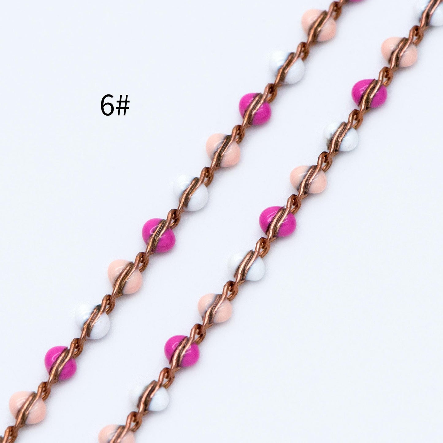 Enamel Brass Chain 2.5mm Thin, Unplated Brass Designer Chains (#LK-050)/ 1 meter