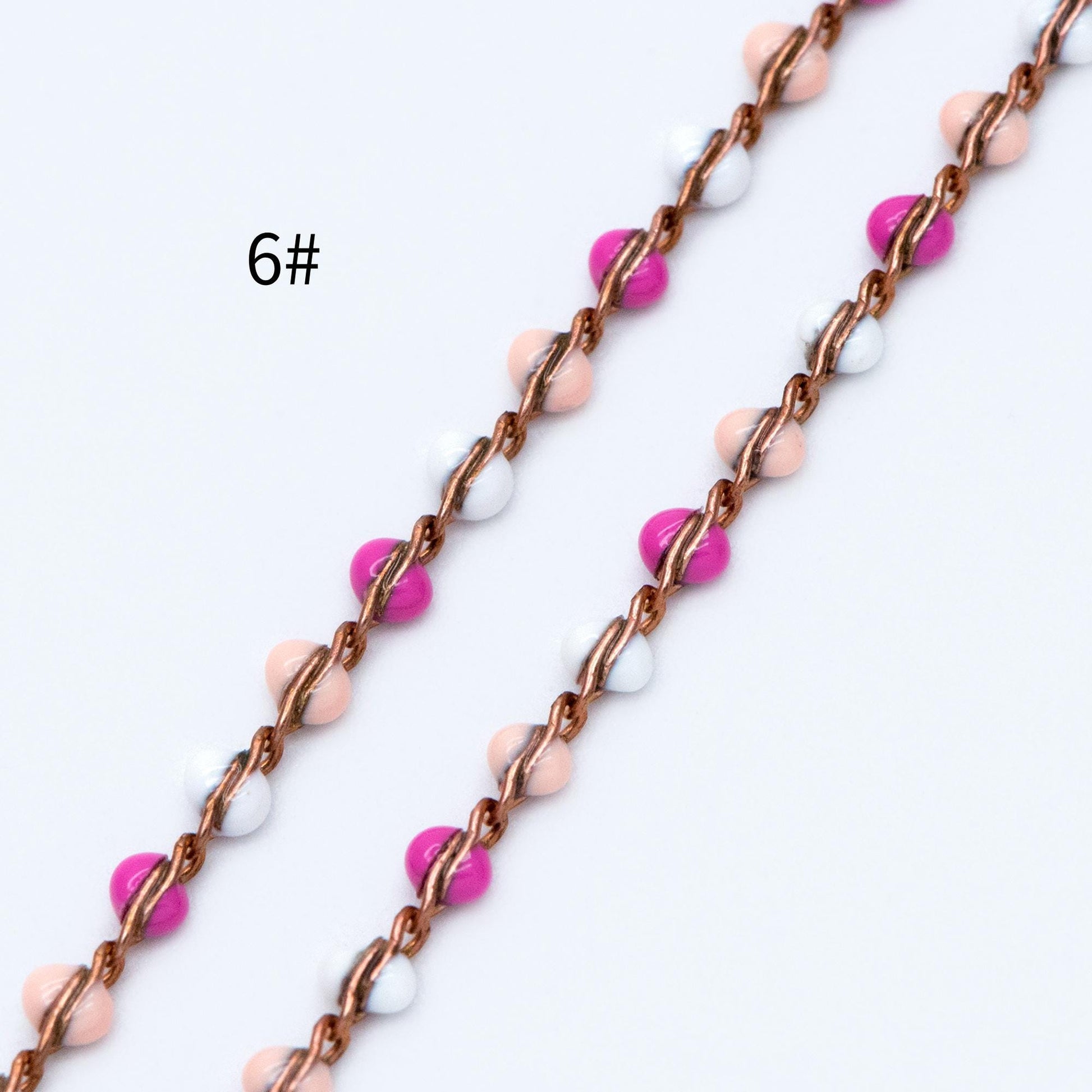 Enamel Brass Chain 2.5mm Thin, Unplated Brass Designer Chains (#LK-050)/ 1 meter