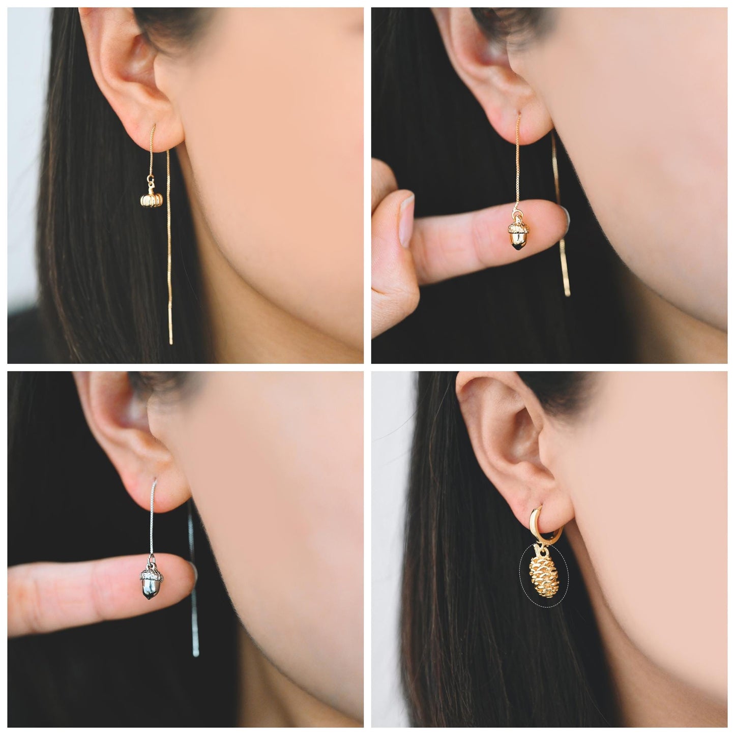 10pcs Gold/ Silver Nut Charms , 18K Gold/ Rhodium plated Brass, Jewelry Making, Diy Material, Jewelry Supplies (GB-4589)