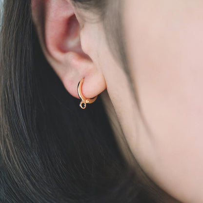 20pcs Minimalist Leverback Ear Hooks, Gold/ Rhodium(silver)/ Rose Gold, Hoop Earring Components, Huggie Ear Wires (GB-475)