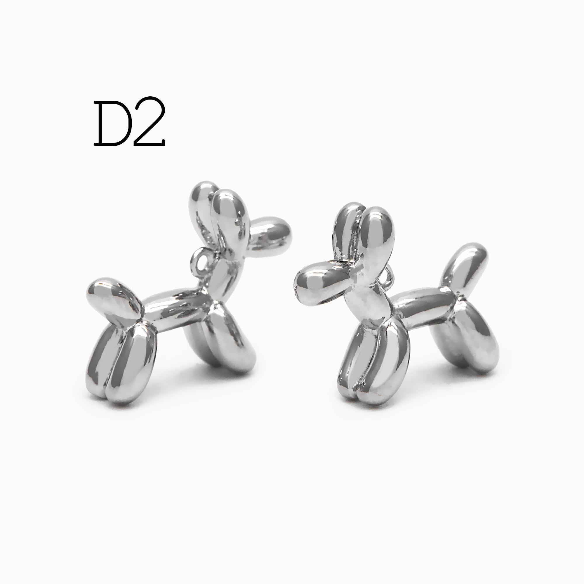 10pcs Gold Balloon Animal Charm, Jewelry Making, Diy Material, Jewelry Supplies (GB-2034)