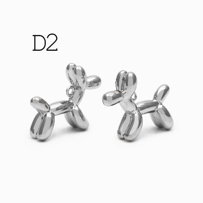 10pcs Gold Balloon Animal Charm, Jewelry Making, Diy Material, Jewelry Supplies (GB-2034)