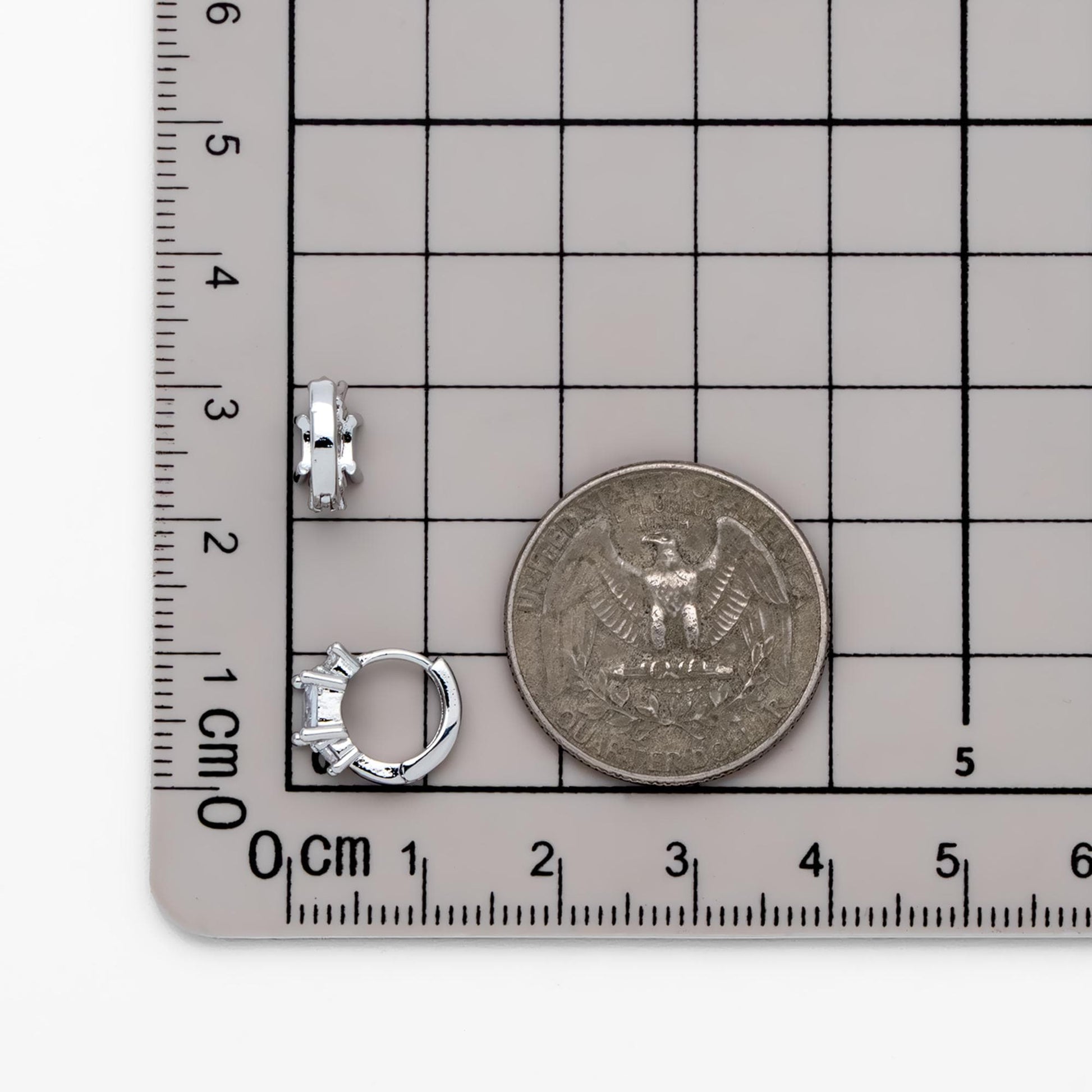 4pcs CZ Pave Square Hoop Earrings 12mm, Dainty Huggie Earrings, Minimalist Earring, Small Gold Hoops Earring (GB-3477-E)