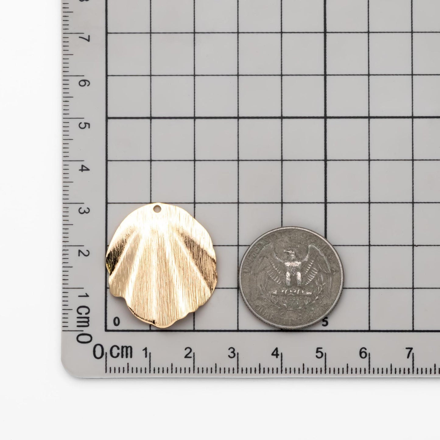 10pcs Gold waved Charms 30/ 35mm, Polished Gold plated Brass Pendants (GB-3817-M)