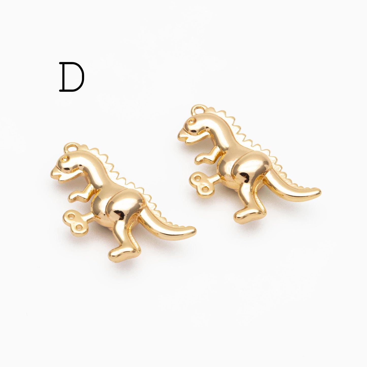 4pcs Gold giraffe / Tiger / Dinosaur Pendant, Jewelry Making, Diy Material, Jewelry Supplies (GB-4086)