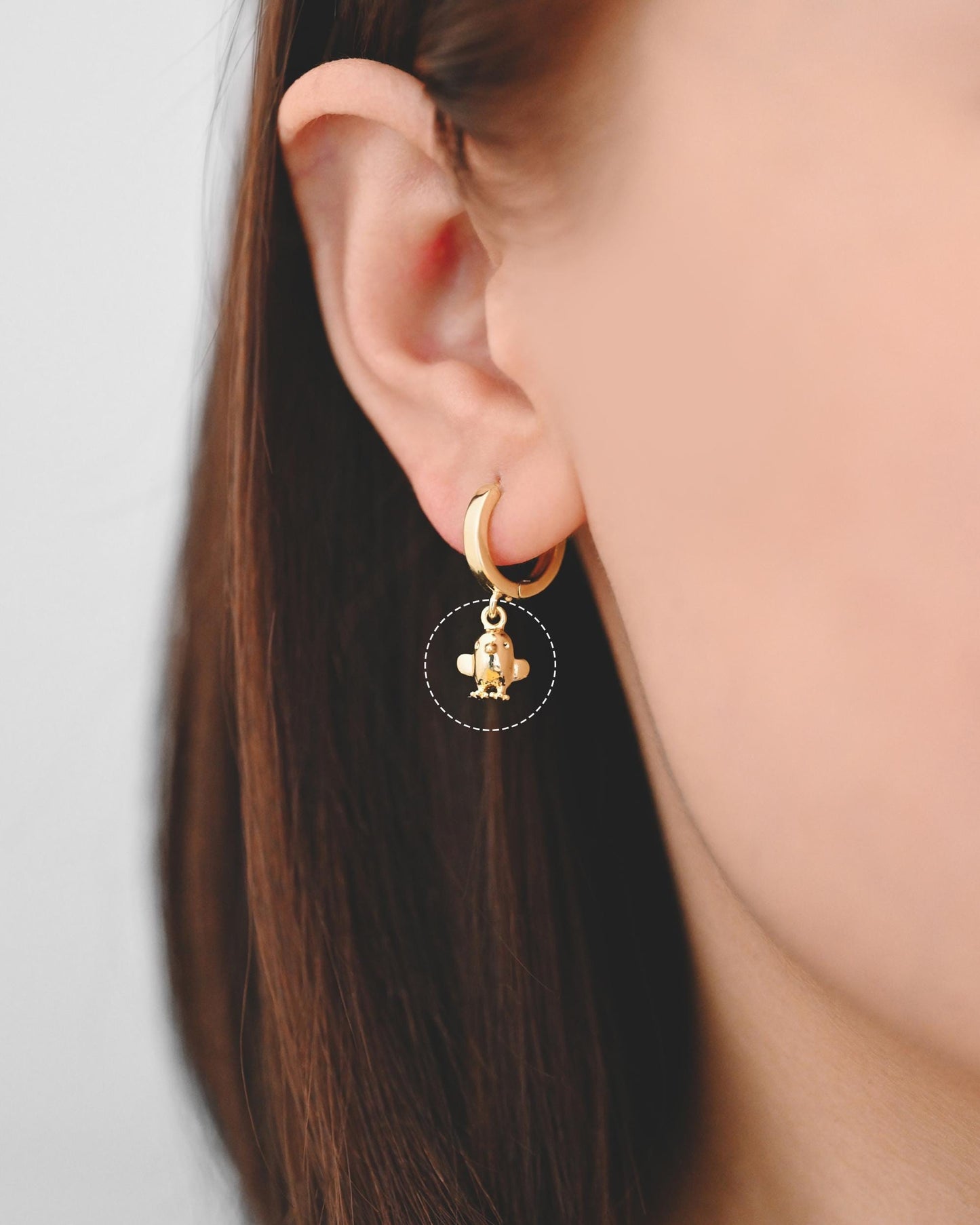 10pcs Gold Cute Animal Charms, Real Gold plated Brass Necklace Pendant, Earring Charm (GB-2835)