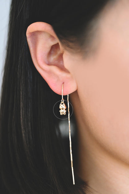 10pcs Gold Cute Animal Charms, Real Gold plated Brass Necklace Pendant, Earring Charm (GB-2835)