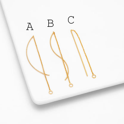 10pcs Ear Threader Findings for Handmade Jewelry, Craft Supplies (GB-1299)