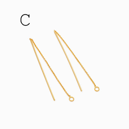10pcs Ear Threader Findings for Handmade Jewelry, Craft Supplies (GB-1299)