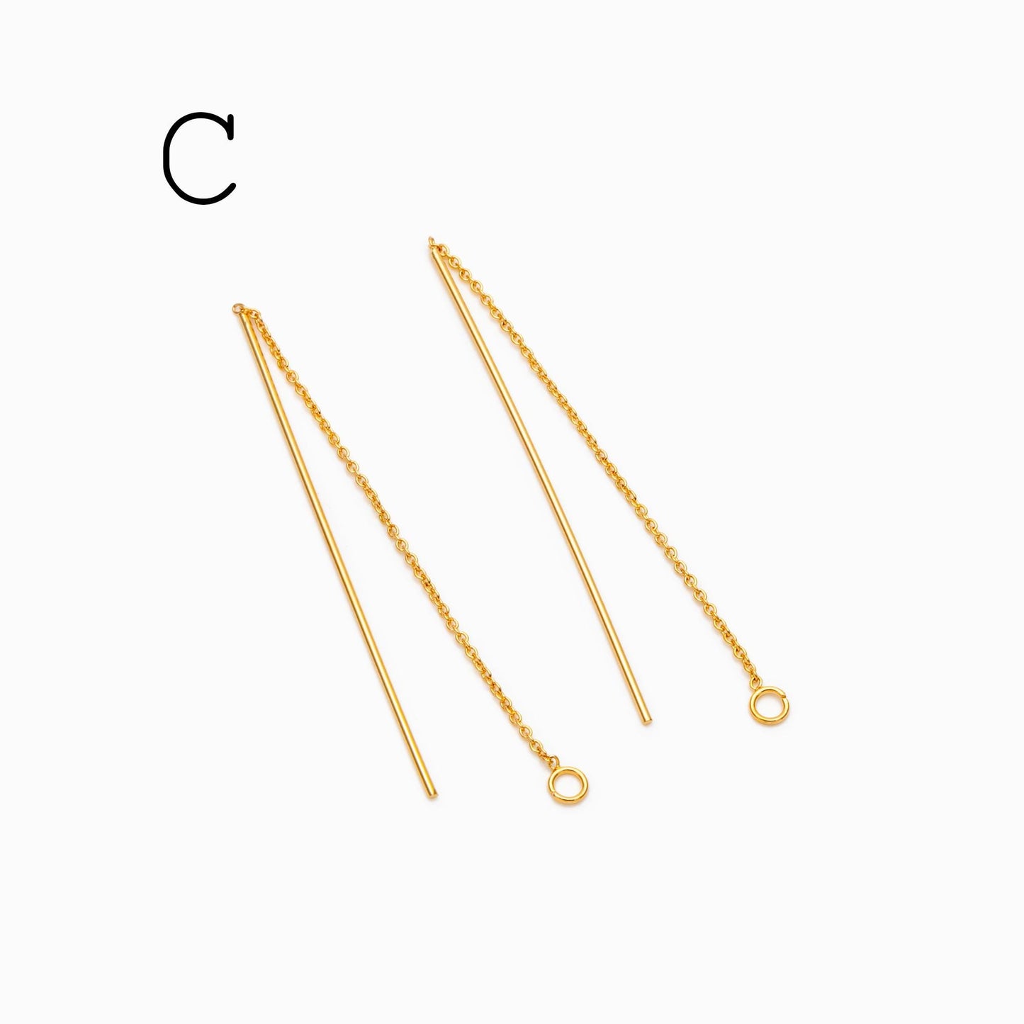 10pcs Ear Threader Findings for Handmade Jewelry, Craft Supplies (GB-1299)