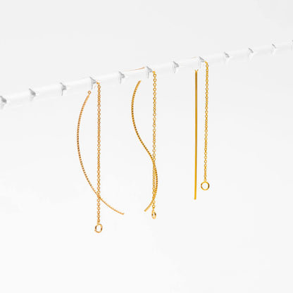 10pcs Ear Threader Findings for Handmade Jewelry, Craft Supplies (GB-1299)