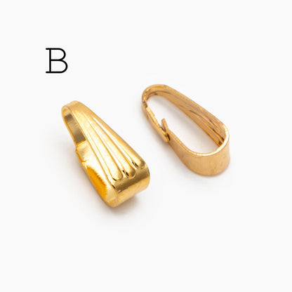 10pcs Gold/ Silver Tone Bail Connector, Gold/ Rhodium Plated Bails, Small Bail, Jewelry Bail, Pendant Bails, Metal Bails (GB-1468)