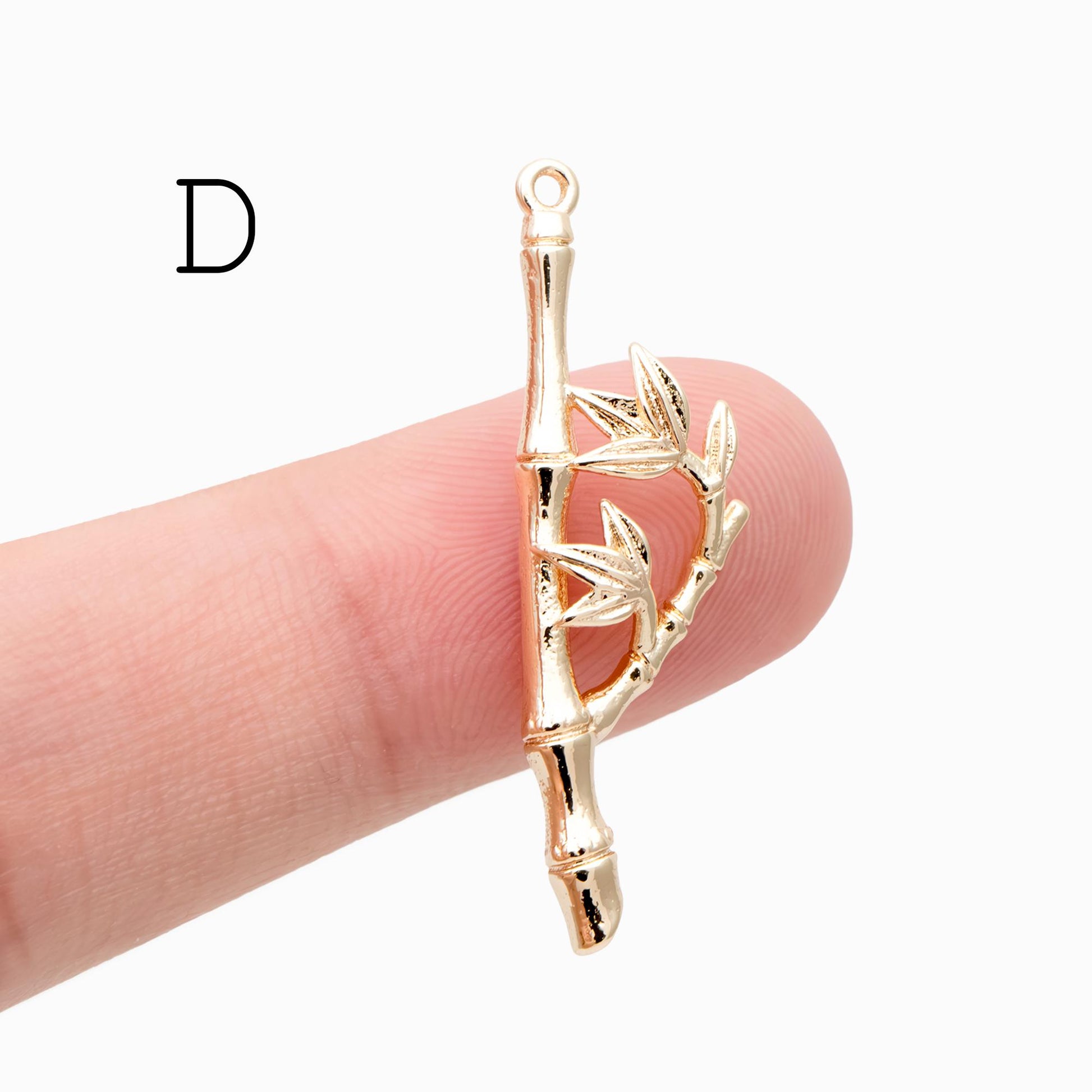 10pcs Gold Leaf Flower Charms , 18K Gold plated Brass, Dainty Earring Pendants (GB-3770)