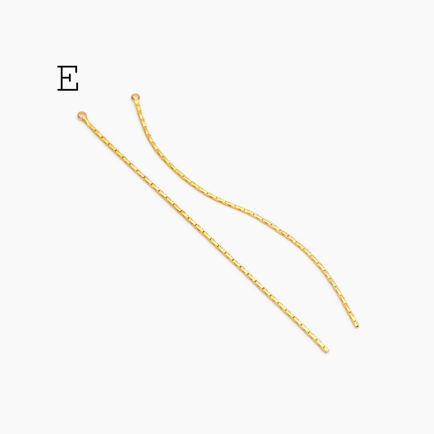 4pcs Chain Tassel Charms, Gold/ Rhodium plated Brass, Tassel Earring Components (GB-3523)