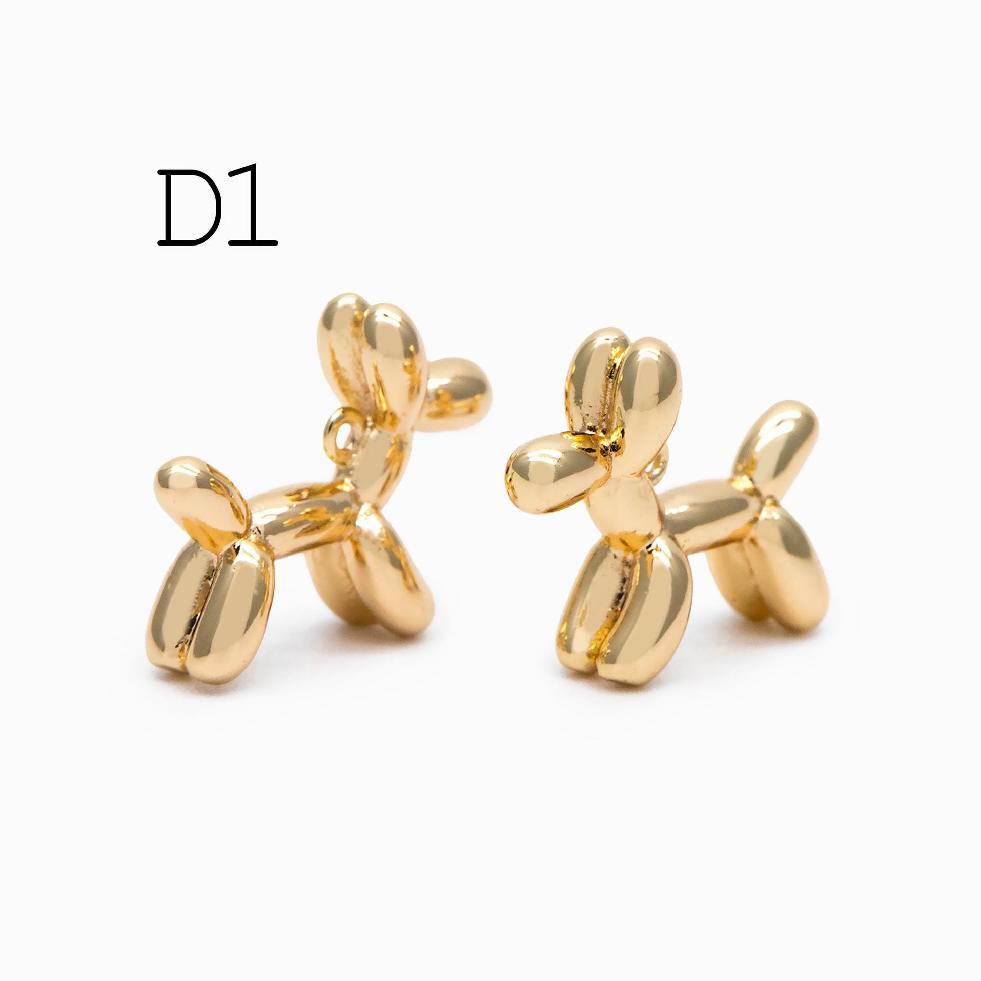 10pcs Gold Balloon Animal Charm, Jewelry Making, Diy Material, Jewelry Supplies (GB-2034)