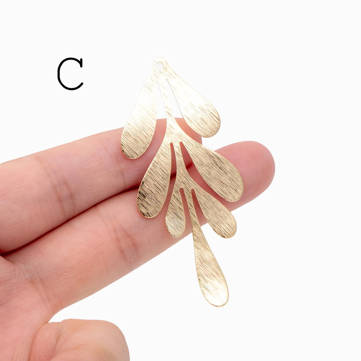 10pcs Brushed Gold/ Silver Leaf Charms , Real Gold/ Rhodium plated Brass, Lead Nickel Free (GB-467)