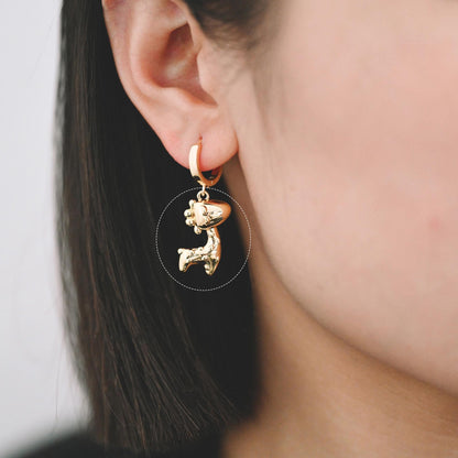 4pcs Gold giraffe / Tiger / Dinosaur Pendant, Jewelry Making, Diy Material, Jewelry Supplies (GB-4086)