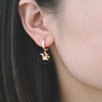 10pcs Gold Cute Animal Charms, Real Gold plated Brass Necklace Pendant, Earring Charm (GB-2835)