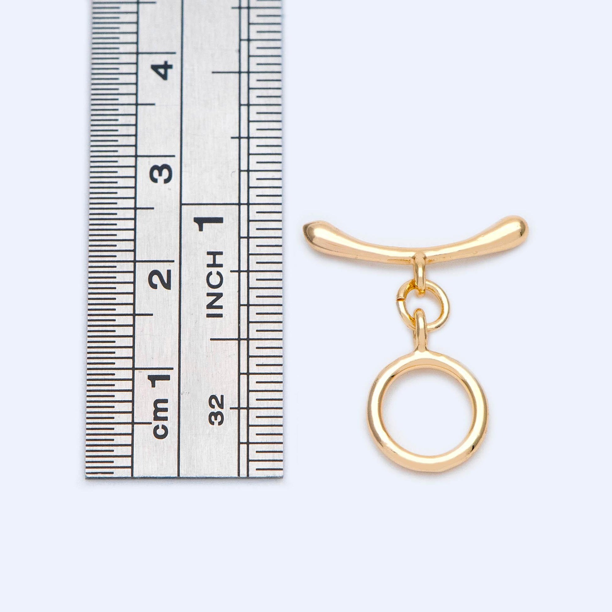 10pcs Gold Plated Toggle Clasps, Jewelry Closures Supplies (GB-1207)