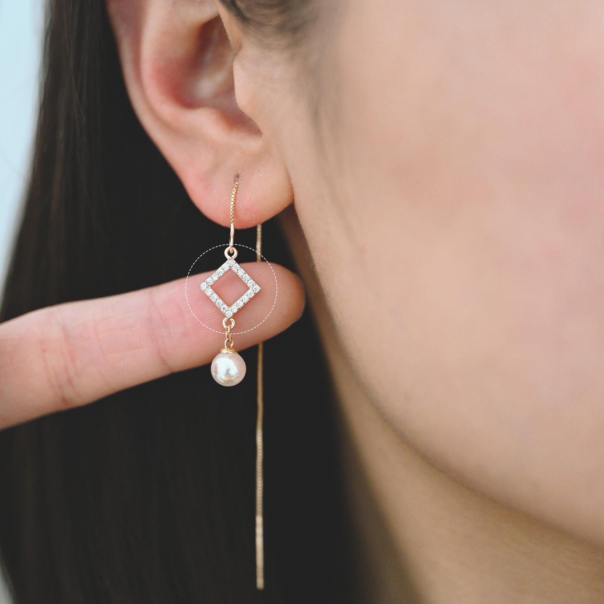 4pcs CZ Pave Gold Geometric Charms, Real Gold plated Brass, Earring Charm Connectors (GB-376)