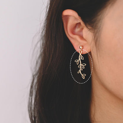 10pcs Gold Leaf Flower Charms, 18K Gold plated Brass, Dainty Earring Pendants (GB-120)