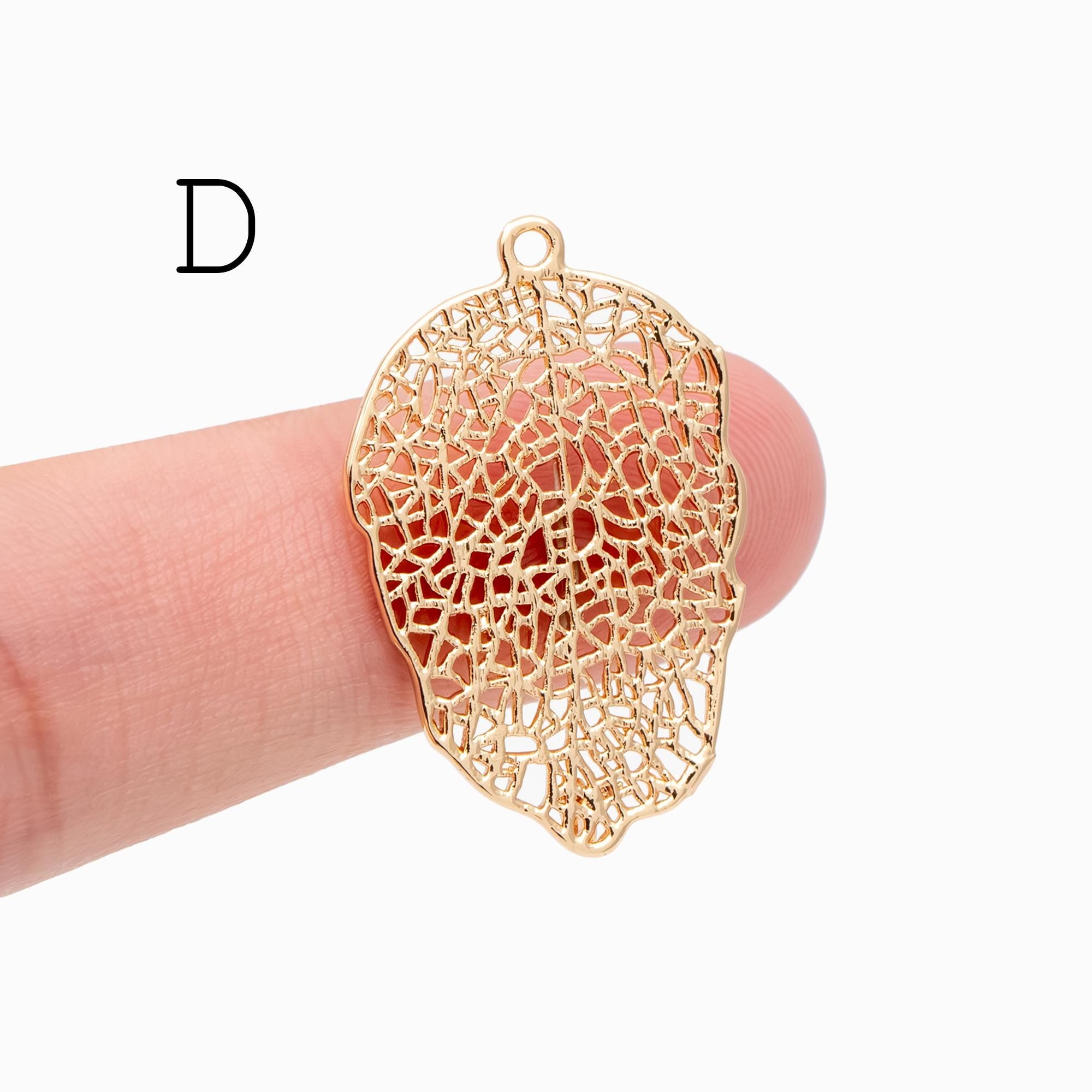 10pcs Gold Tree Leaf Flower Connectors, Gold Plated Brass, Branch Charms, Lead Nickel Free (GB-1010)