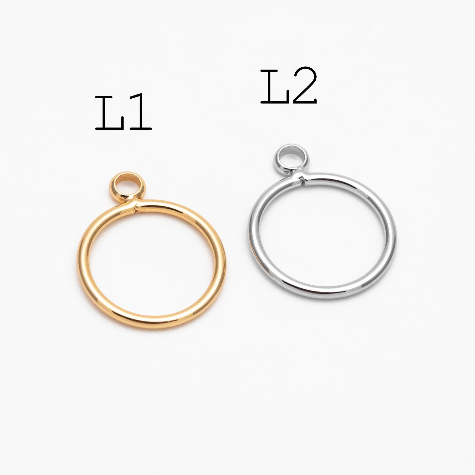 10pcs Gold/ Silver Tone Geometric Charms, 18K Gold/ Rhodium plated Brass Link Pendants, Teardrop Square Rhombus Triangle Heart (GB-368)