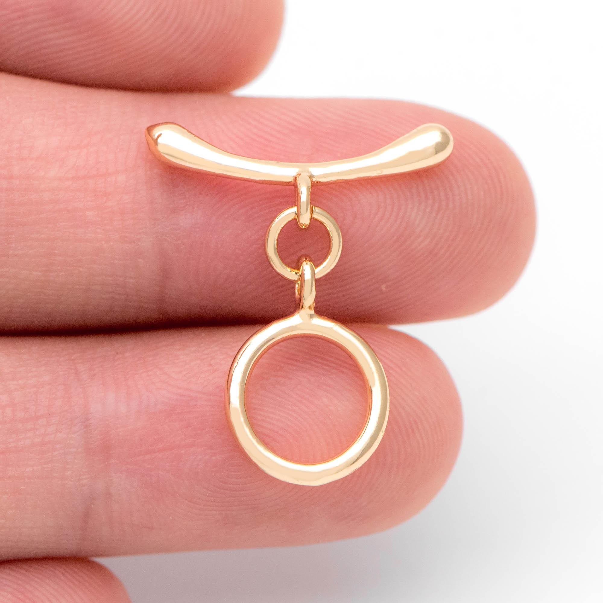 10pcs Gold Plated Toggle Clasps, Jewelry Closures Supplies (GB-1207)