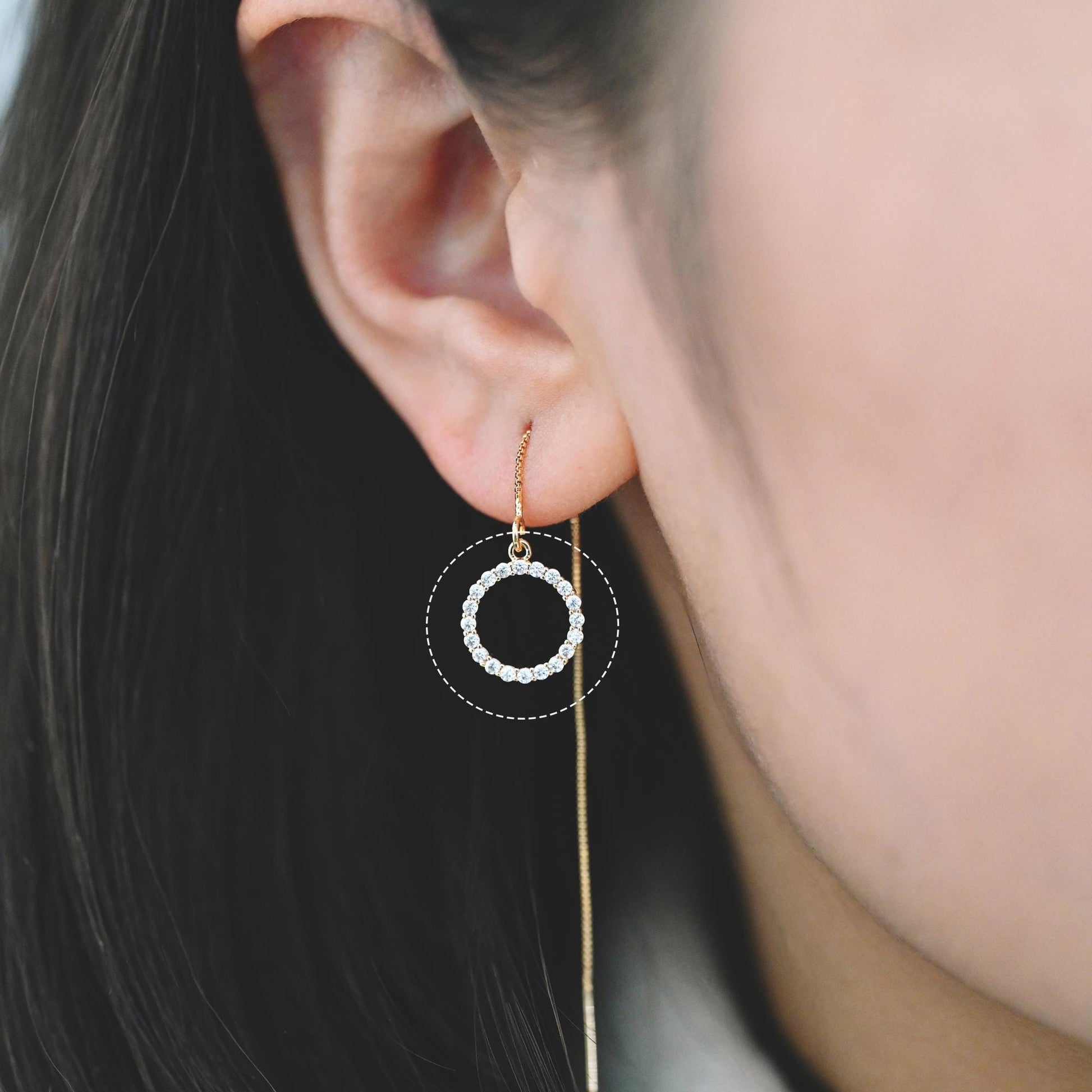 4pcs CZ Pave Gold Geometric Charms, Real Gold plated Brass, Earring Charm Connectors (GB-376)