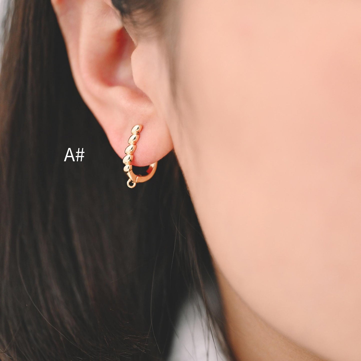 10pcs Gold/ Silver Tone Leverback Ear Hooks , Real Gold/ rhodium plated Brass, Earring Hooks with Loop (GB-848)