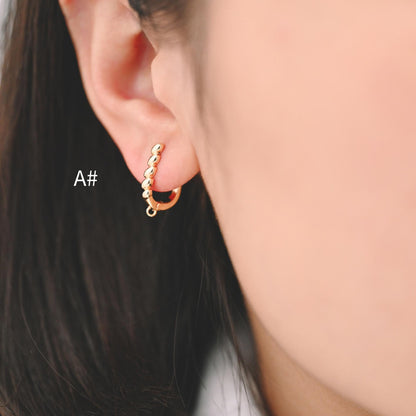 10pcs Gold/ Silver Tone Leverback Ear Hooks , Real Gold/ rhodium plated Brass, Earring Hooks with Loop (GB-848)