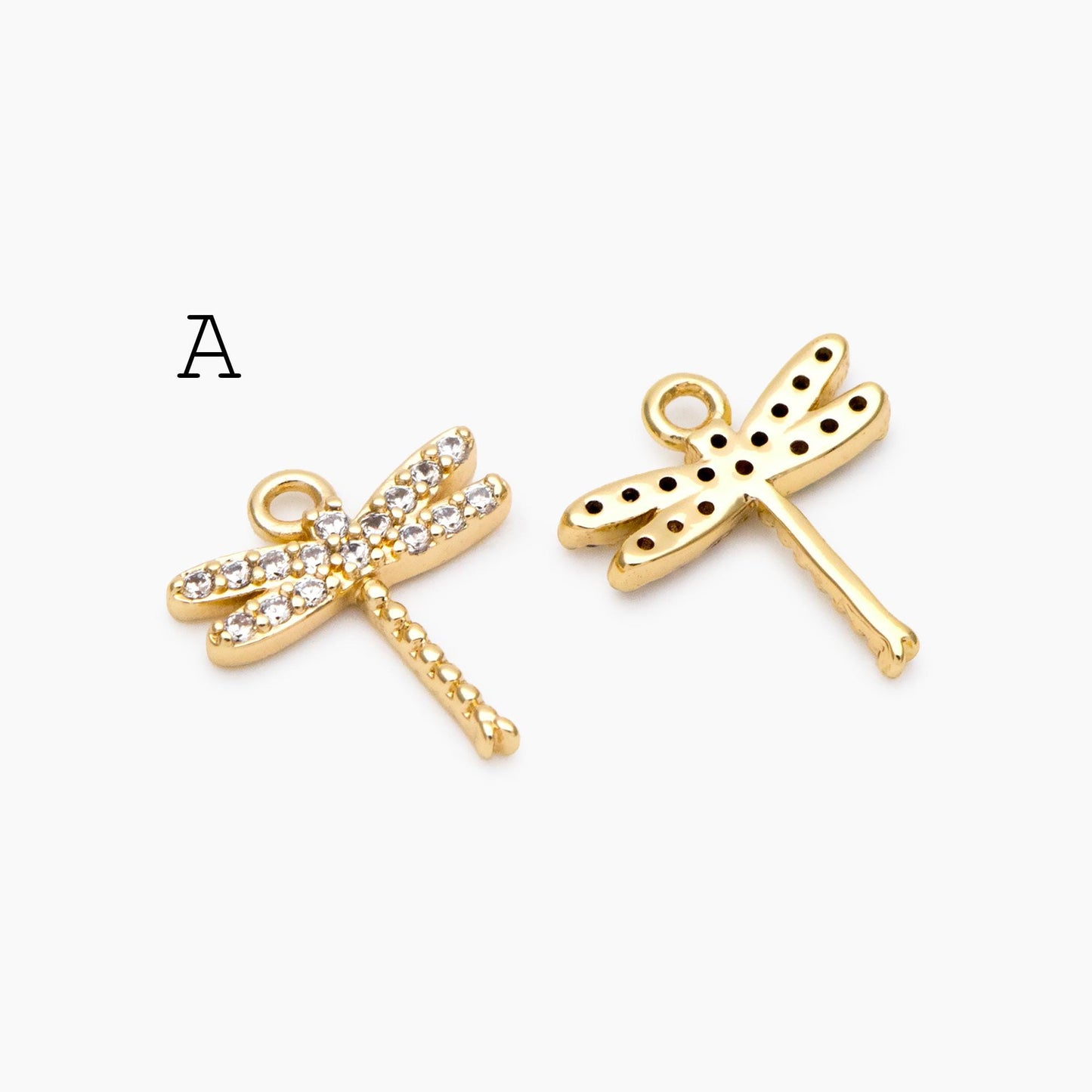 4pcs Dragonfly Charms for Crafting and Jewelry Design (GB-3196)