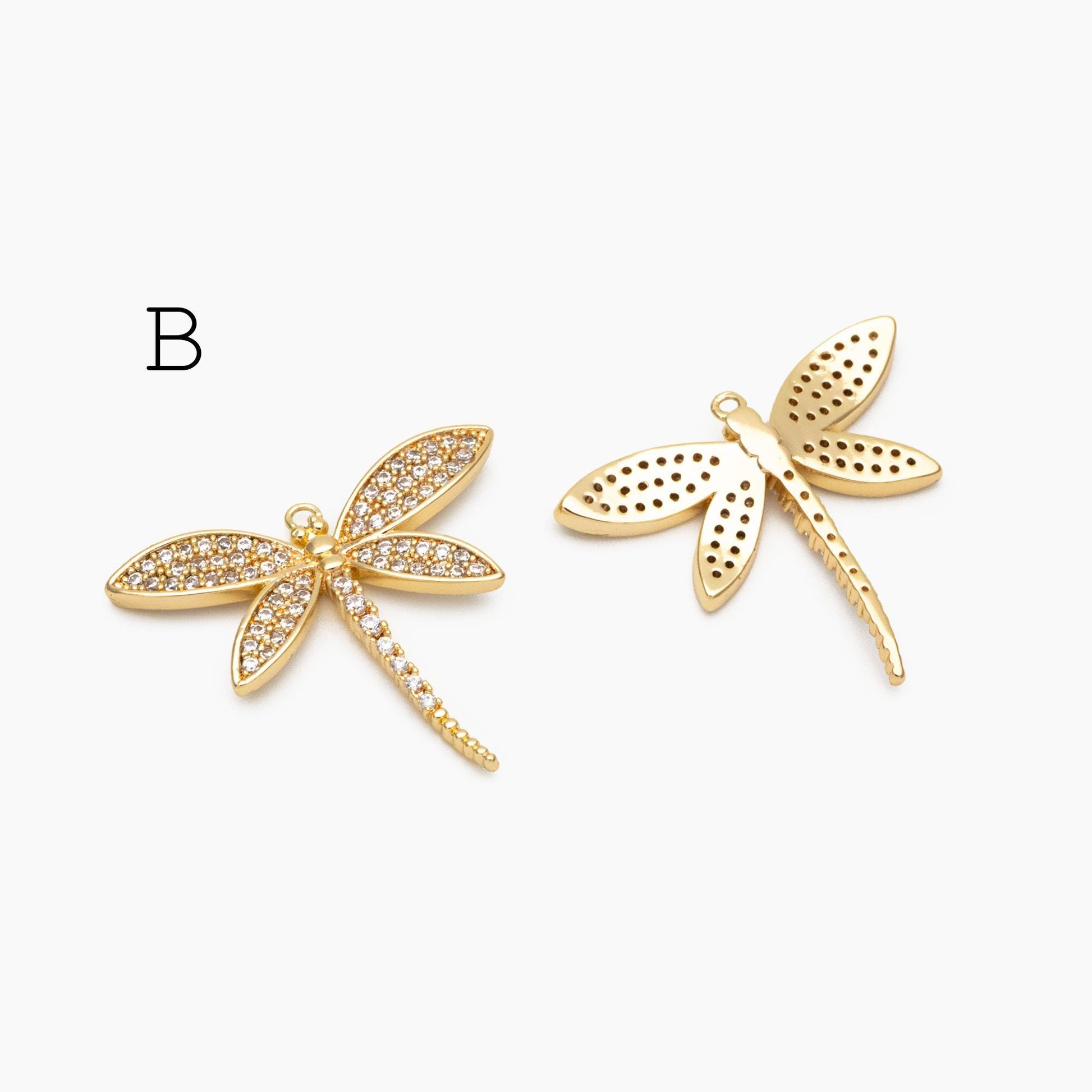 4pcs Dragonfly Charms for Crafting and Jewelry Design (GB-3196)