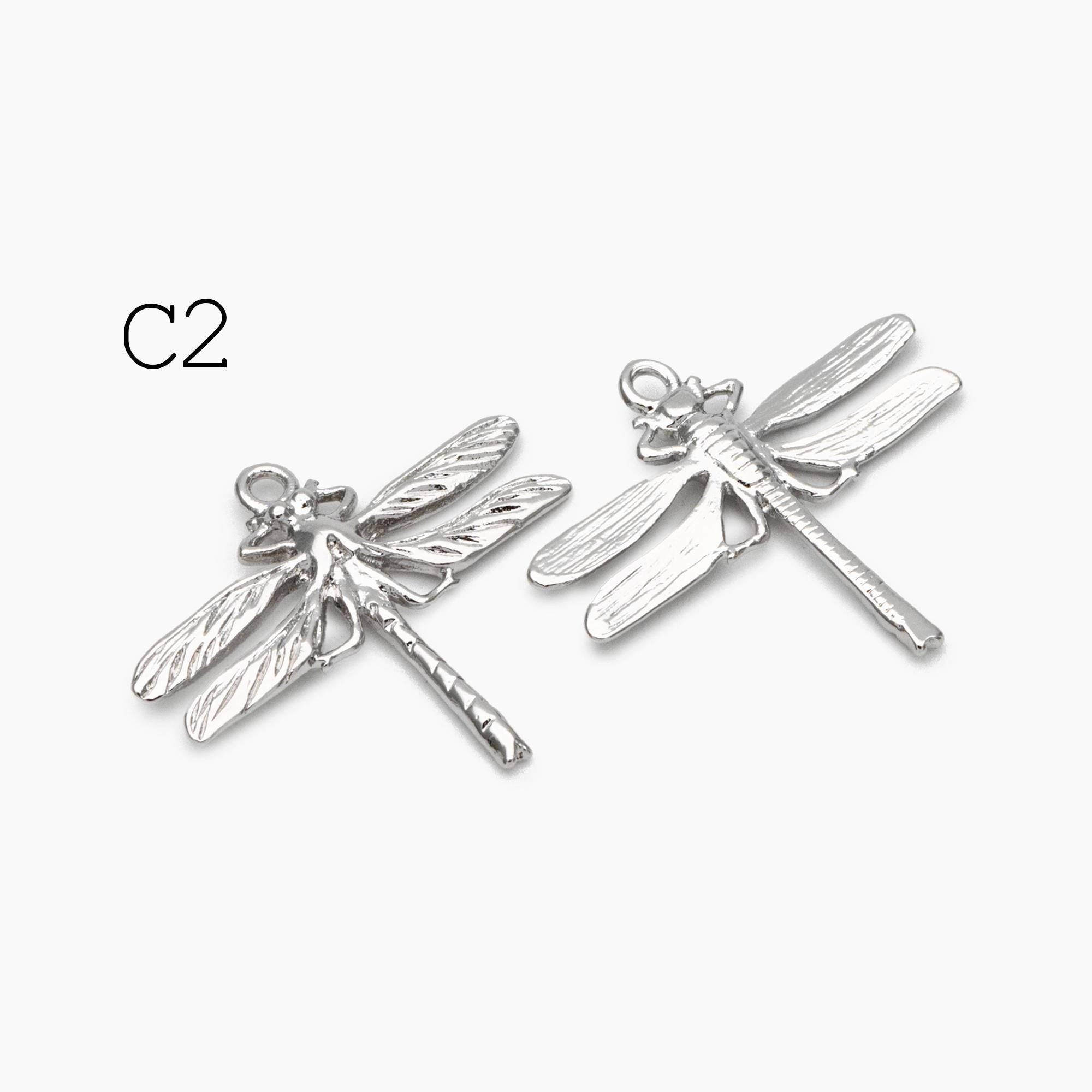4pcs Dragonfly Charms for Crafting and Jewelry Design (GB-3196)