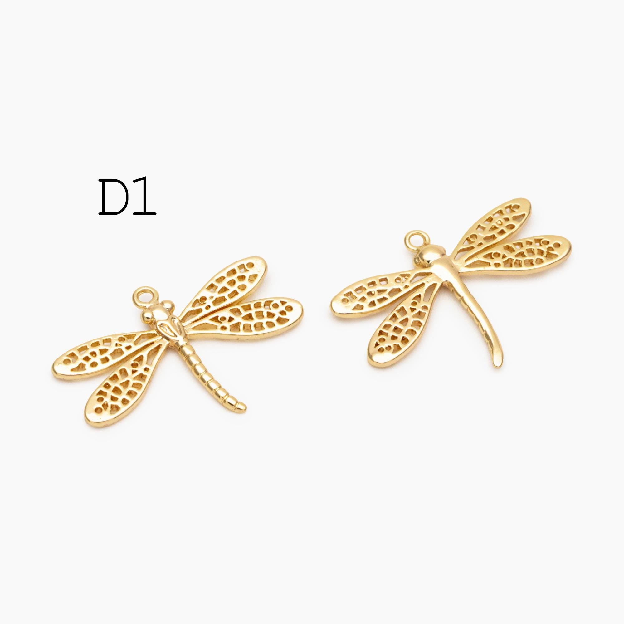 4pcs Dragonfly Charms for Crafting and Jewelry Design (GB-3196)