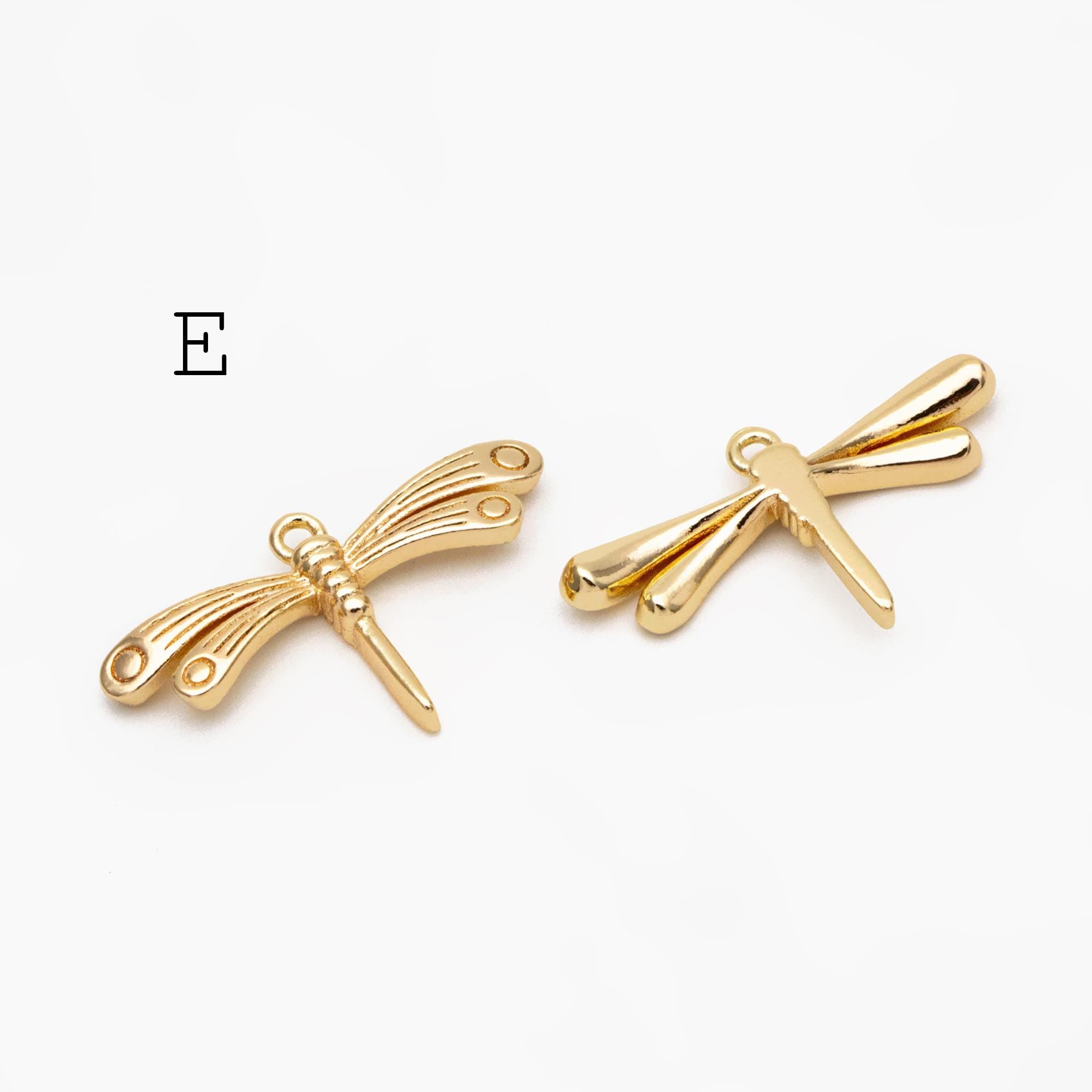 4pcs Dragonfly Charms for Crafting and Jewelry Design (GB-3196)