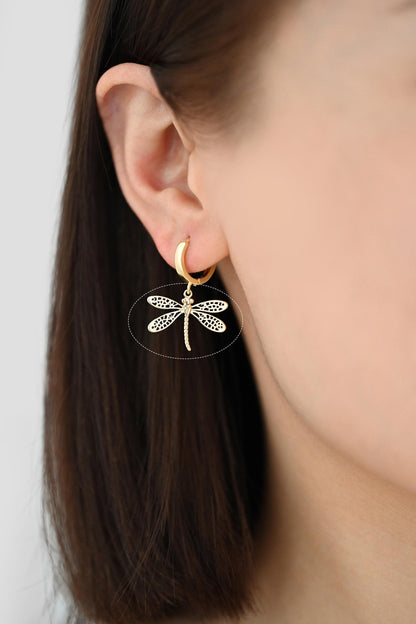 4pcs Dragonfly Charms for Crafting and Jewelry Design (GB-3196)