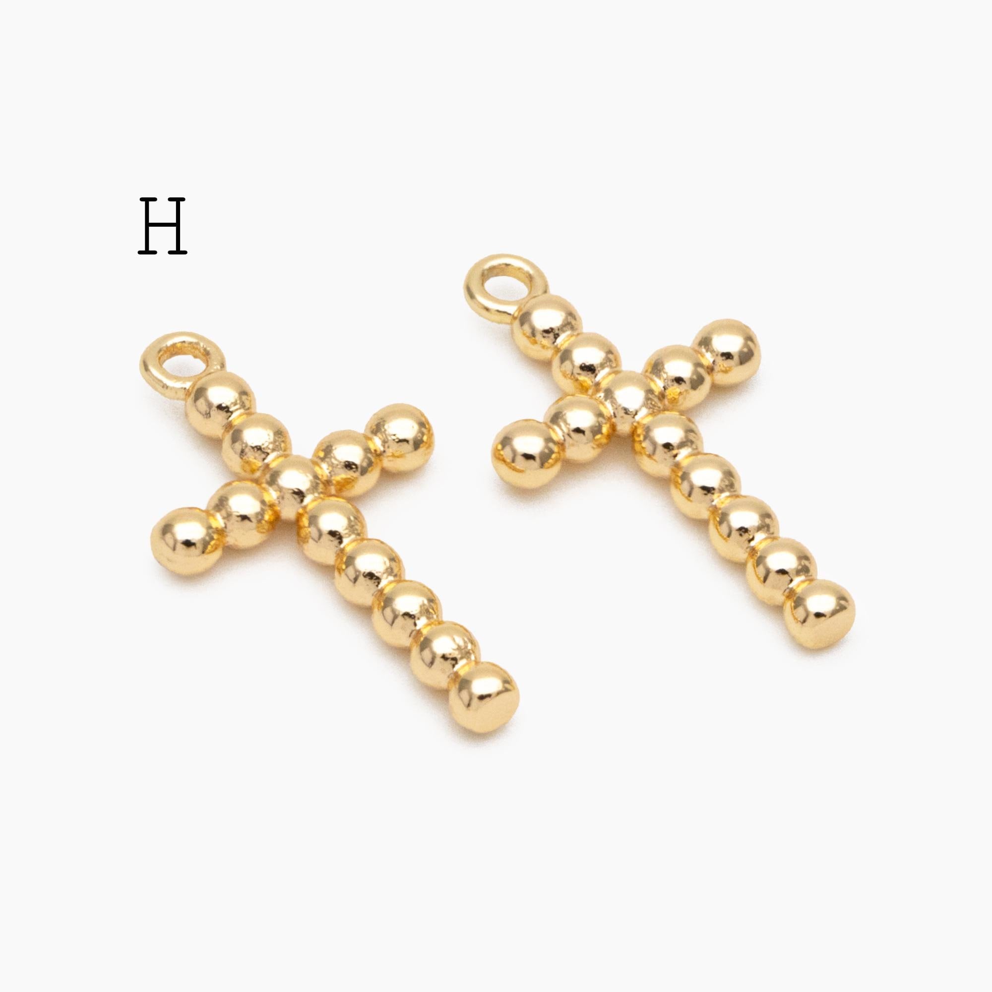 4pcs Cross Charm, Tiny Cross Charm, Cross Pendant, Cross Necklace Charm(GB-2731)