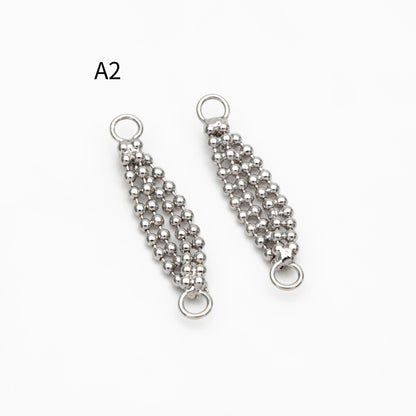 10pcs Gold/ Silver Tassel Charms, Tassel Connectors with Jump Rings (GB-244)