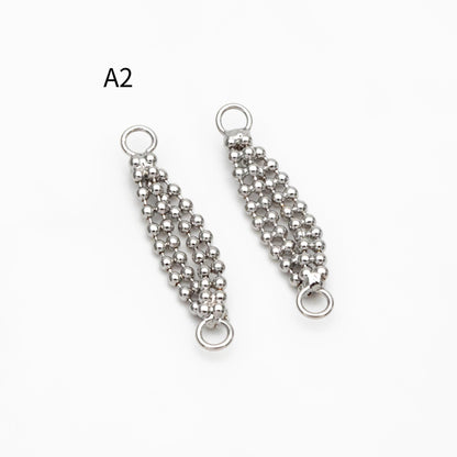 10pcs Gold/ Silver Tassel Charms, Tassel Connectors with Jump Rings (GB-244)