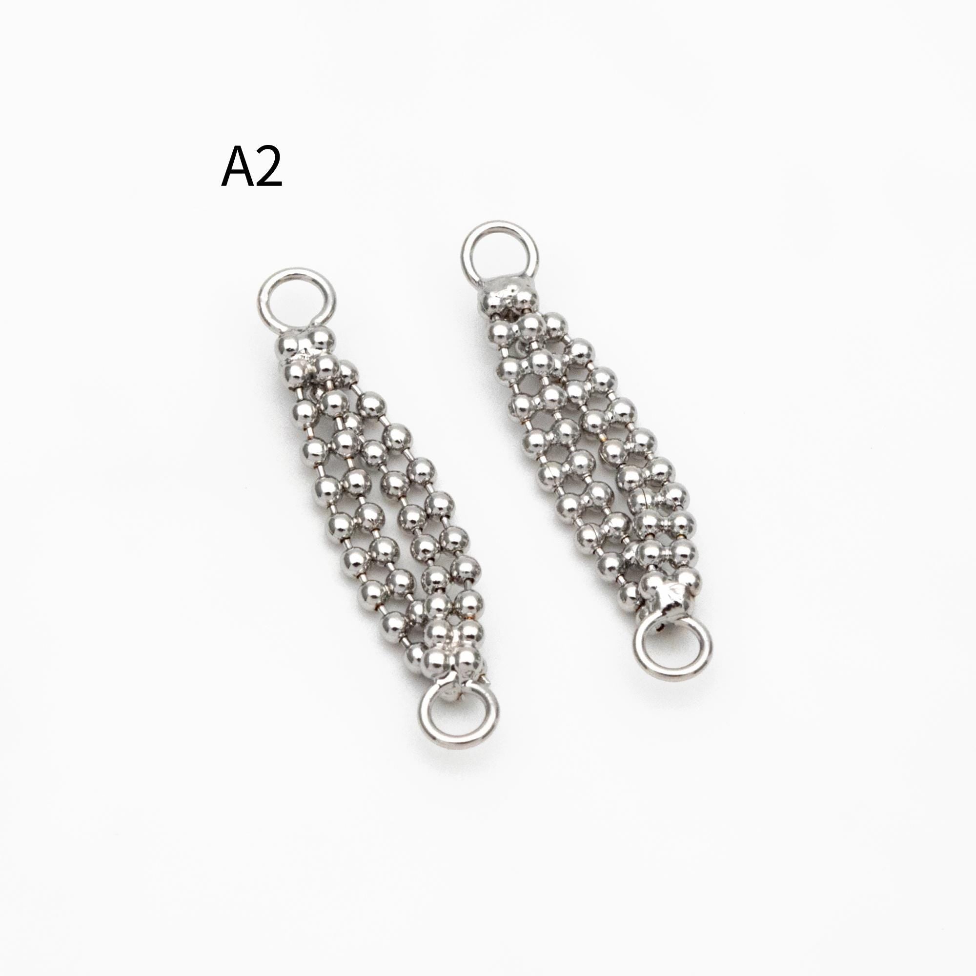 10pcs Gold/ Silver Tassel Charms, Tassel Connectors with Jump Rings (GB-244)