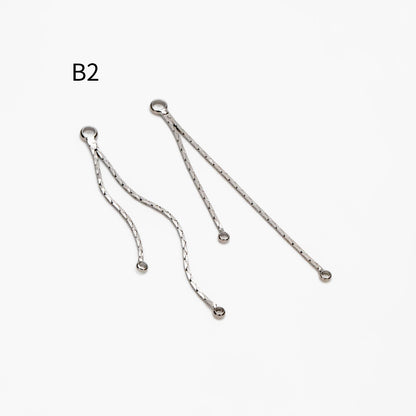 10pcs Gold/ Silver Tassel Charms, Tassel Connectors with Jump Rings (GB-244)