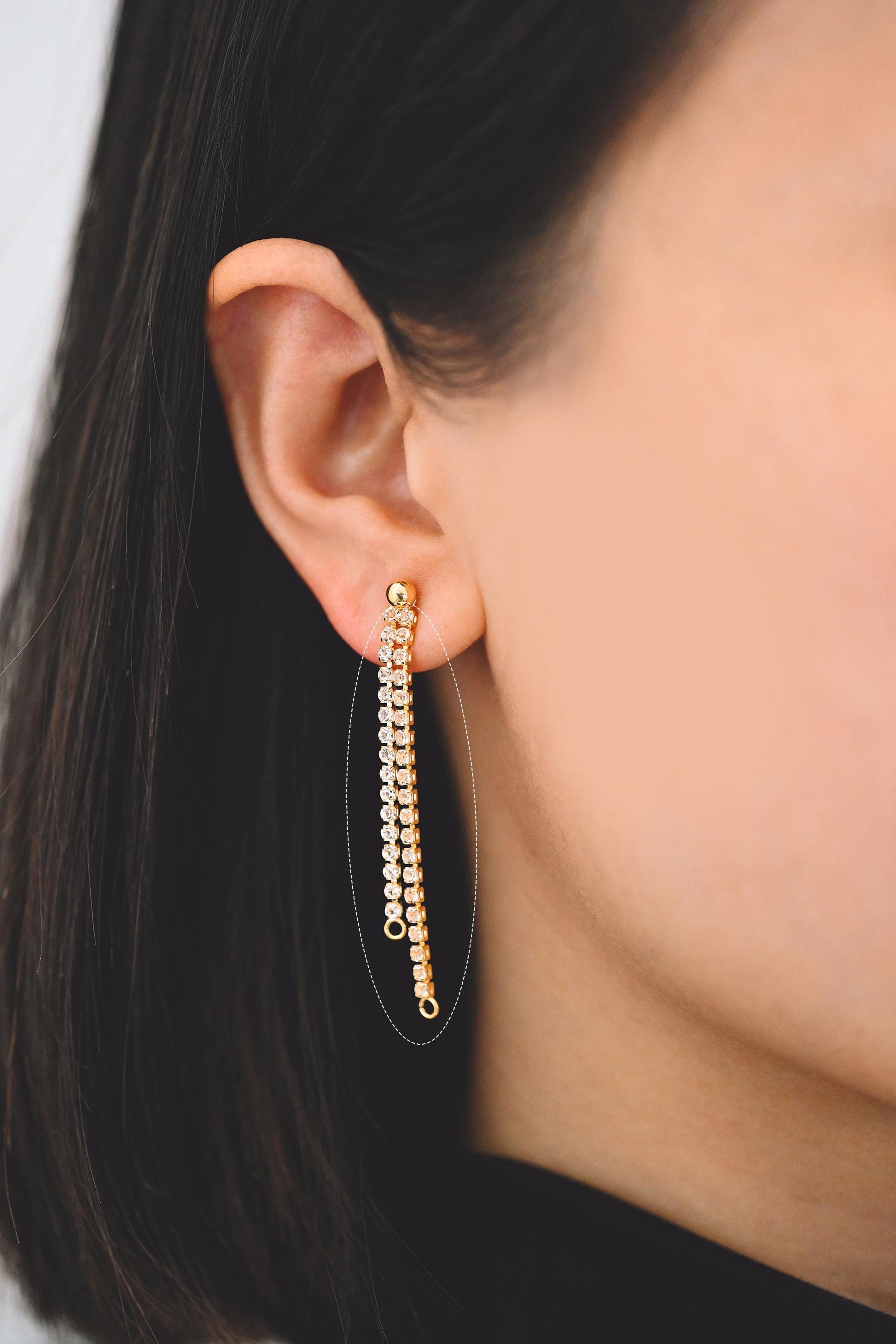 10pcs Gold/ Silver Tassel Charms, Tassel Connectors with Jump Rings (GB-244)